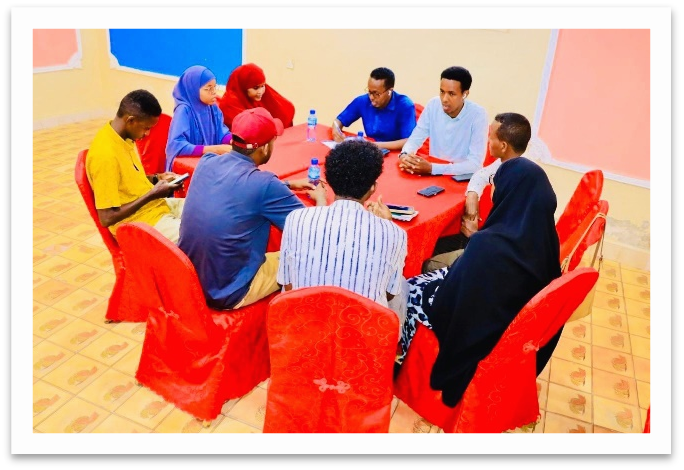 Coordination and collaboration strengthened between and among youth groups and institutions/programme at all levels in Somalia